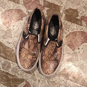 Snake skin slip On Vans